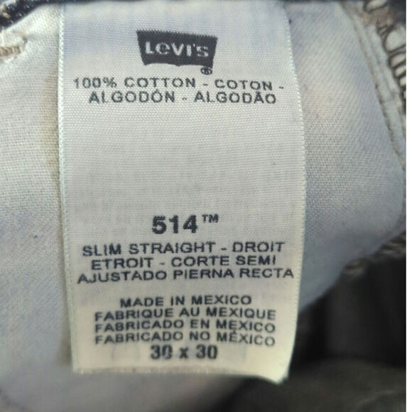 Levi Strauss & Co. 514  Men's Solid Cotton Slim Straight Dark Wash Denim Sz. W30 - Picture 10 of 10